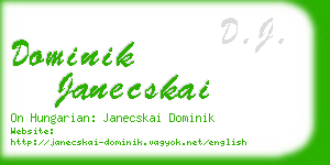 dominik janecskai business card